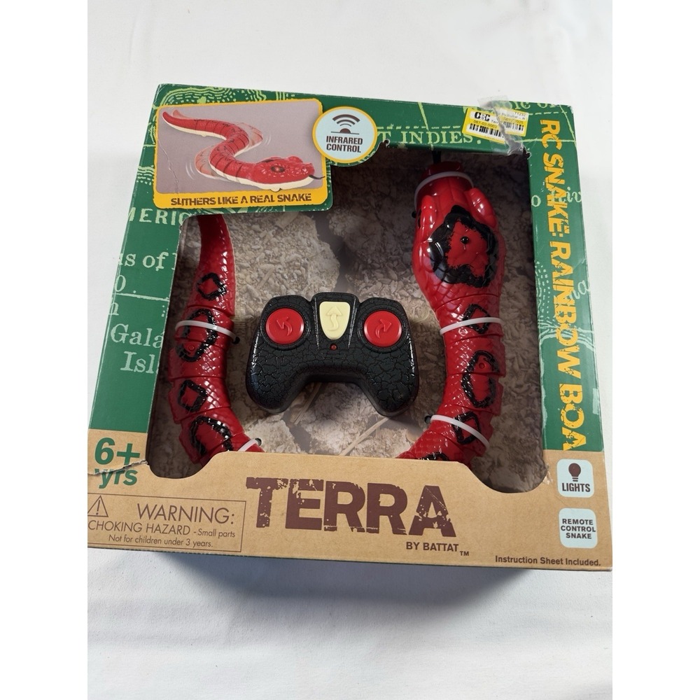 Terra By Battat Rainbow Boa RC Snake Infrared‎ Remote Light Up Eyes New
